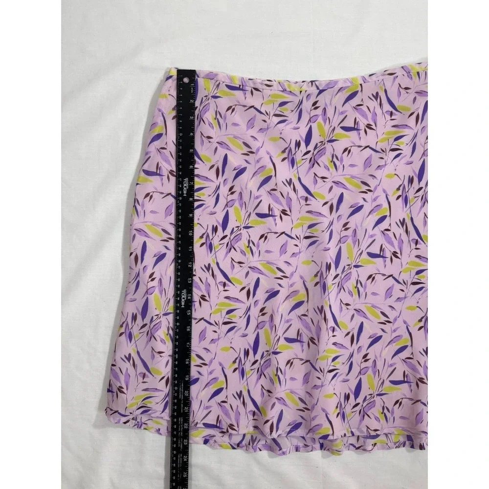 Y2K skirt women's lavender Floral‎ print Old Navy size 16